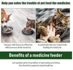 ZKKUSw72TxHKDy0Bk36yUIvc0wdi07HvyuG5M41G.webp Pet Pill Dispenser Oral Medicine Feeder with Soft Silicone Tip for Dogs Cats and Small Pets ( default, Standard )