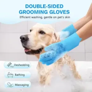 Silicone Pet Grooming Bath Glove for Dogs and Cats Hair Removal Scrubber ( default, Standard )