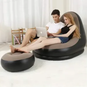 Inflatable Lazy Sofa with Footrest – Home Furniture ( default, OS )