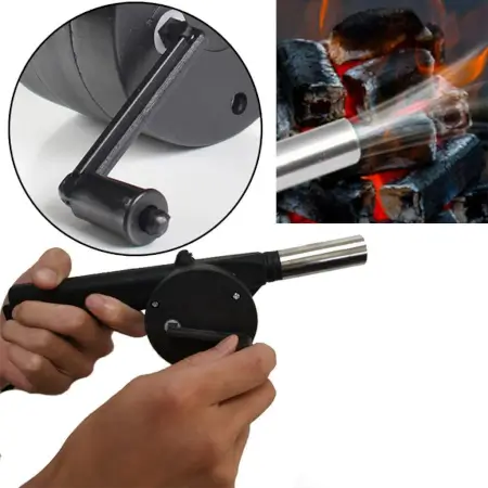 e0QgsJJif0RhQQJFwjsDAmz9e9ZB1awxvEZrDF9u.webp Portable Hand Crank BBQ Fan Air Blower for Charcoal Grill Outdoor Barbecue Cooking Tool ( default, Standard )