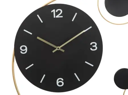 fkOoGc3c0uFosDPkun6MIQw48CS5L3pEmQi0Evk7.webp Decorative Round Iron Metal Wall Clock for Living Room, Bedroom, Office ( default, M )
