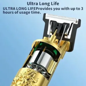 Vintage T9 Metal Body Trimmer – Rechargeable Beard & Hair Clipper ( default, FREE SIZE )