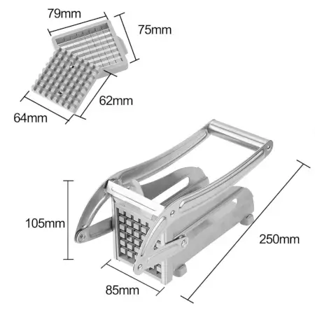 hM72fYrRG1eZdjmfQ4GlYdhL2yrH9Z3Zocfo8Bgv.webp French Fries & Vegetable Cutter Stainless Steel Potato Chip Slicer ( default, Standard ).