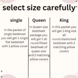 Floral Cotton Fitted Bedsheet – Single Size with 2 Pillow Covers ( default, Standard )