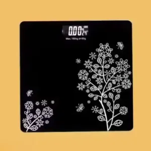 Digital Tempered Glass Weighing Scale – Flower Design LCD ( default, Standard )