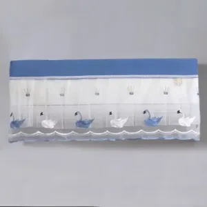 Designer AC Cover for Split Air Conditioners, Dustproof & Washable, Foldable Indoor Cover for 1 Ton AC, Premium Embroidery Work (Mix Design) ( default, Standard ).