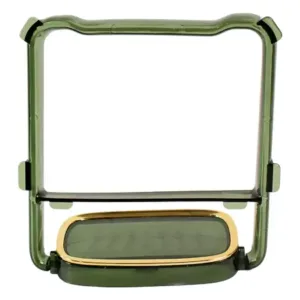 2-in-1 self-adhesive towel hanger & soap holder stand space-saving bathroom wall organizer description:- upgrade your - Stainless Steel, Foldable Design, Durable Plastic, Compact Mini Siz