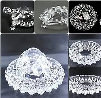 lEN2DyZ6eh3omDsjDjE903wMP0tqjM2p4IZxnkDh.webp Set Look Crystal Kachua + Plate Bowl Tortoise On Plate Showpiece (Big Size) for Good Luck Turtle Vastu for Career and Luck (Glass, White) ( default, 5inch )