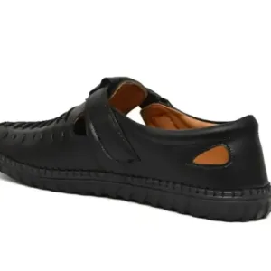 Latest Fabulous Men Sandals|Roman Sandals/Outdoor Sandal For Men's & Boys-101-Sandal-BLK ( black, 6 )