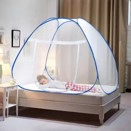 pBeSTnEVjgMicP7PtGAKmh0I01IpaXKcFpeQvxxz.webp Foldable King Size Mosquito Net for Double Bed with Zipper Doors Strong Polyester Mesh Tent Style Machardani ( default, Standard )