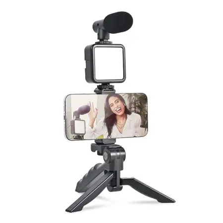 pRQcnX88xTtwu1r6U3kQaHo5nFpQARzpL6mRVzVy.webp Vlogging Kit for Video Making with Mic Mini Tripod Stand, LED Light & Phone Holder Clip for Making Videos ( default, Standard ).
