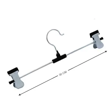 pimcm642qGndLOA4Ocvjr7W1jOi1zfKxIease0T4.webp Stainless Steel Adjustable Clip Hangers for Pants Skirts Clothes Non Slip Metal Hanger Set (12 Pieces) ( default, Standard )