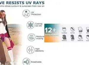 UV Sun Protection Arm Sleeves with Cap – Sports & Outdoor Combo ( default, Standard )