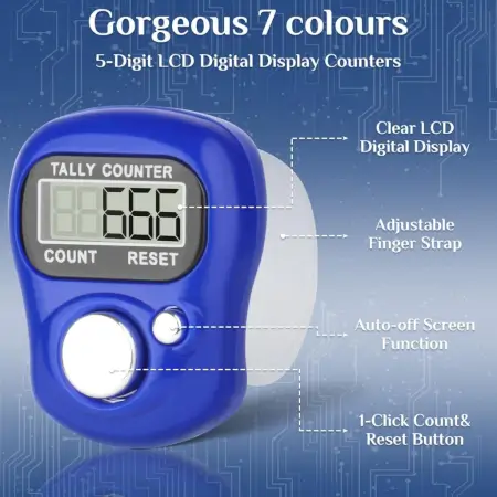 s7Th9xespERgNRozwJLTFOaGzvClexJHz4l8c7yB.webp Mini Digital Finger Tally Counter Ring Portable Electronic Counting Machine for Sports Mantra Jap and Training (Multicolor) ( default, OS )