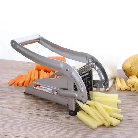 t8Fx1bzRiJ6aYgS4Xijr9qtzEGcGD3J2JcufUOmk.webp French Fries & Vegetable Cutter Stainless Steel Potato Chip Slicer ( default, Standard ).