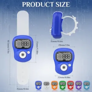 Mini Digital Finger Tally Counter Ring Portable Electronic Counting Machine for Sports Mantra Jap and Training (Multicolor) ( default, OS )