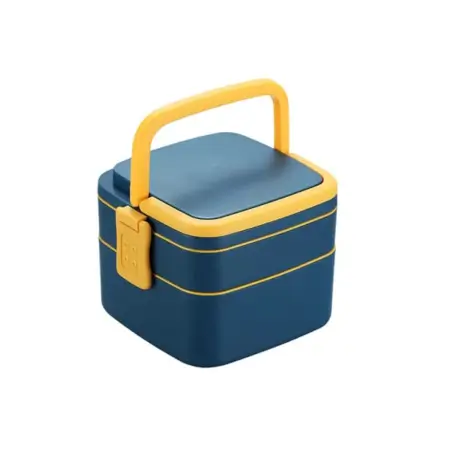 w7NhT47ykKSMZvR1wG9Ga9E4Q5UDb4sIaRhlEInP.webp BLUE DOUBLE-LAYER PORTABLE LUNCH BOX STACKABLE WITH CARRYING HANDLE AND SPOON LUNCH BOX , Bento Lunch Box ( blue, Standard ).