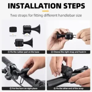 Bicycle Air Horn Loud - 120dB 1 Sound Mode Electronic Bicycle Bell, Super Electric Horn with Long Standby Button Battery Operated/IPX4 Waterproof Loud Bell for Adults ( default, Standard ).