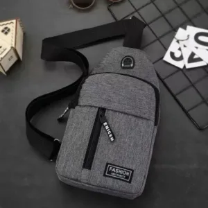 Waterproof Waist Bag, Shoulder Bags USB Charging Earphone Hook Sling Travel Bag (1 Pc) ( default, Standard ).