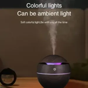 Wooden Cool Mist Humidifier Essential Oil Diffuser with 7 Color LED Night Light USB 130ml ( default, Standard )