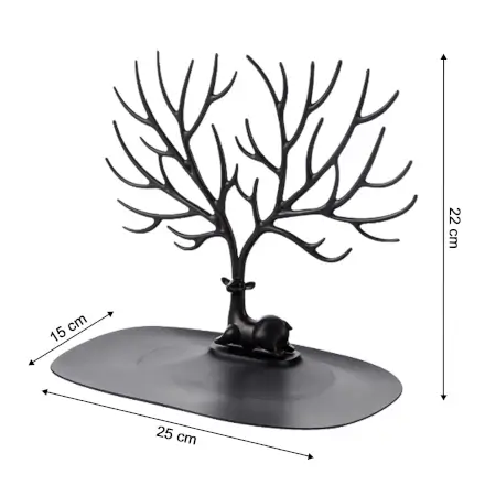 zrBVXjnsTf09FfTKaQFkclzSdqxUD1MyMY8sK1br.webp Deer Antlers Jewelry Holder - Elegant Tree Design Jewelry Organizer for Necklaces, Bracelets, and Rings ( default, Standard ).