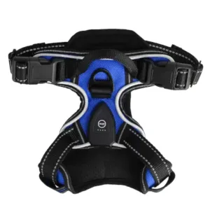 Light Up Dog Harness Rechargeable LED Dog Harness No Pull Lighted Dog Vest with Handle for SmallMediumLarge Dogs ( blue, L )